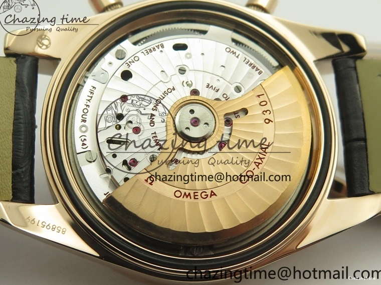 0113 Speedmaster ’57 Co-Axial RG OMF 1:1 Best Edition Black Dial On Leather Strap A9300 (Free Leather Strap) Resilient 8064